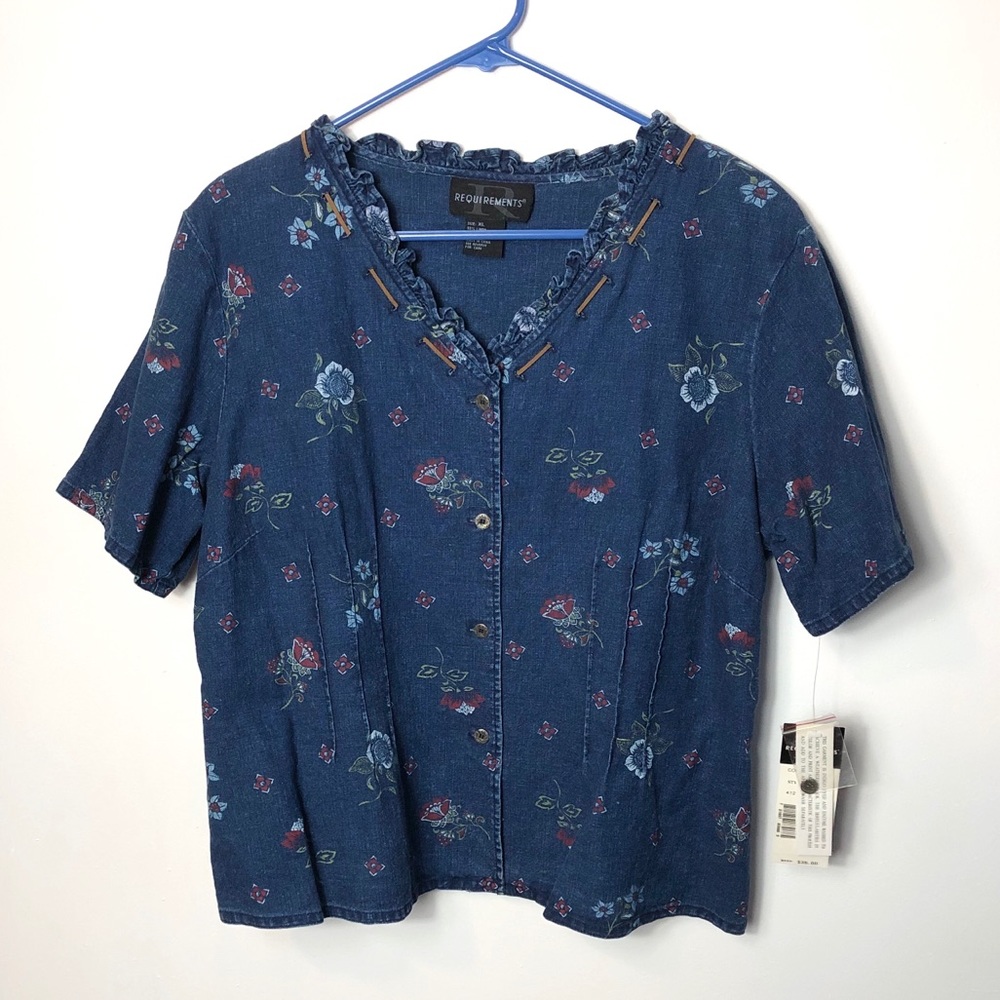 Requirements country blues lines blend top shirt